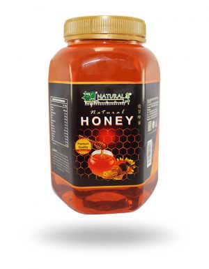 NATURAL LEAF Natural Honey 1kg (Bottle Hexagon)