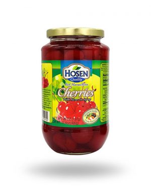 HOSEN Red Maraschino Cherries With Stems In Syrup 737g