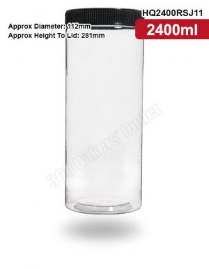 Plastic Jar HQ2400RSJ11 2.4liter with Plastic Cap With Handle