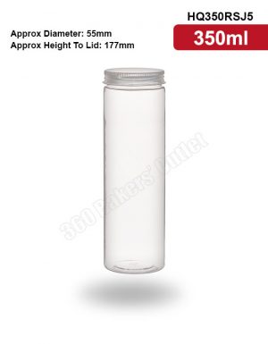 Plastic Jar HQ350RSJ5 350ml with Plastic Cap