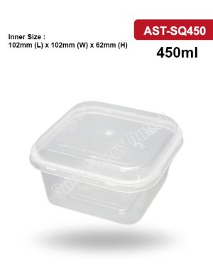 AST-SQ450 PP Square Container With Cover