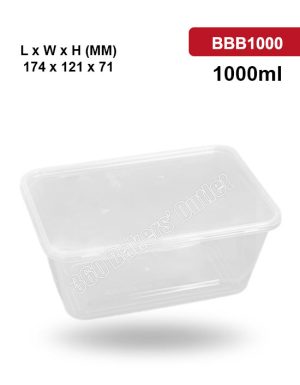 BBB 1000ml Rectangular Container With Lid