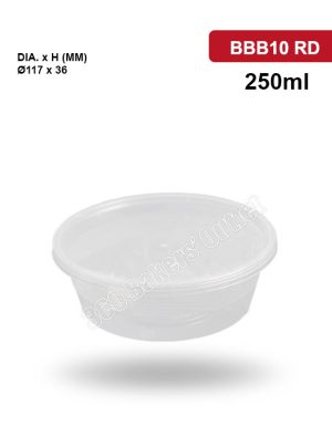 BBB10 250ml Round "BBB" Container With Lid