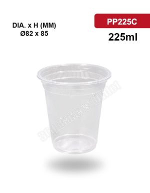 PP225C 225ml Clear PP cup