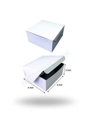 Folding Boxes (White) (4"x4"x3")