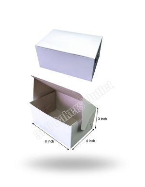 Folding Boxes (White) (6"x4"x3")