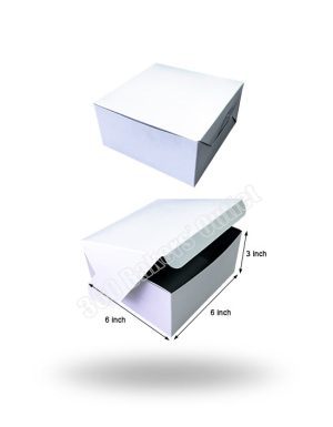 Folding Boxes (White) (6"x6"x3")