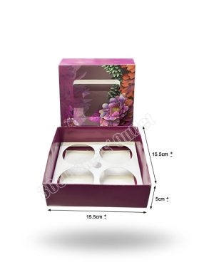 Mooncake Handle Box 4 Cavity (K2308-H)