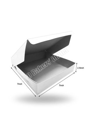 Kuih Lapis Boxes (White) (7"x7"x2.5")