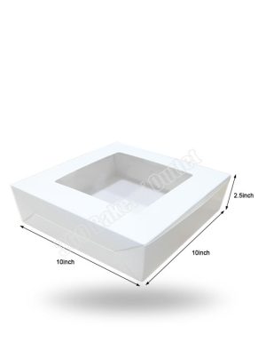 Kuih Lapis Window Boxes (White) (10"x10"x2.5")