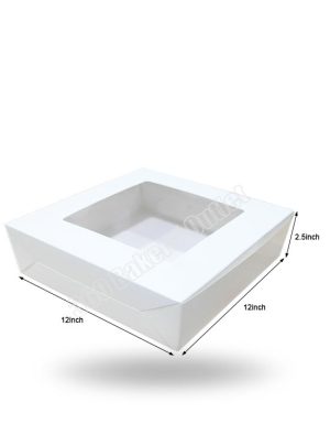 Kuih Lapis Window Boxes (White) (12"x12"x2.5")