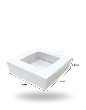 Kuih Lapis Window Boxes (White) (8"x8"x2.5")