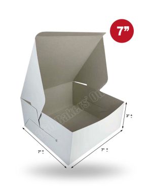 Folding Boxes (White) (7"x7"x3")