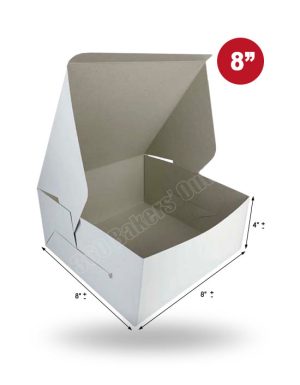 Folding Boxes (White) (8"x8"x4")