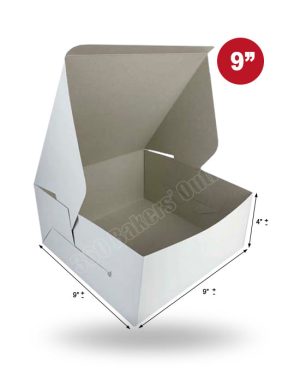 Folding Boxes (White) (9"x9"x4")