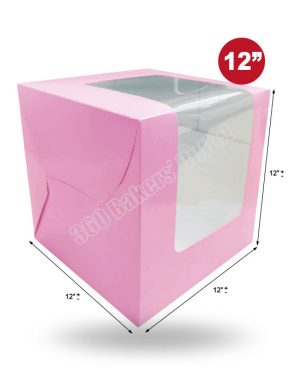 L-Shape Window Cake Box (Colour) (12"x12"x12")