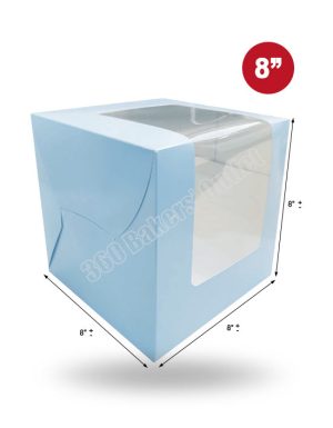 L-Shape Window Cake Box (Colour) (8"x8"x8")