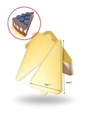 Mousse Cake Paper Tray 7cmx11cm (Gold Colour)