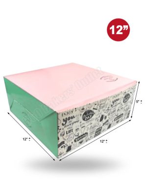 Premium Colour Cake Box (12″x12″x5″)