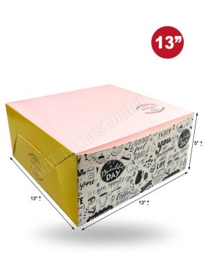 Premium Colour Cake Box (13″x13″x5″)