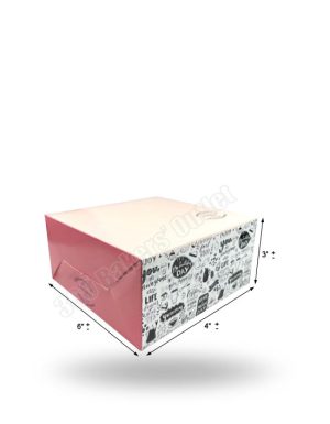 Premium Colour Cake Box (4″x6″x3″)