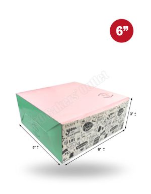 Premium Colour Cake Box (6″x6″x3″)