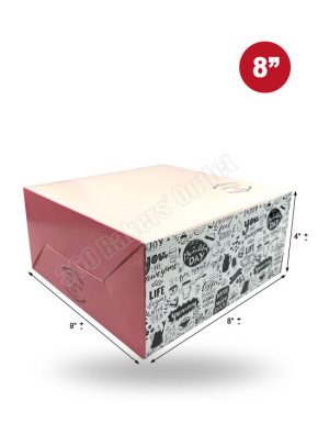 Premium Colour Cake Box (8″x8″x4″)