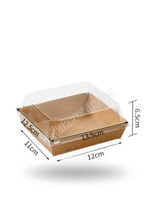Sandwich Box With Lid - Square (MDC-1211_Brown)