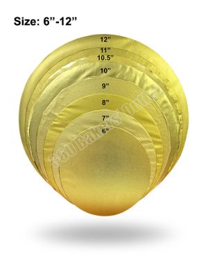 Cake Board Round (Gold Colour) 6"- 12"