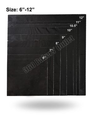 Cake Board Square (Black Colour) 6"- 12"
