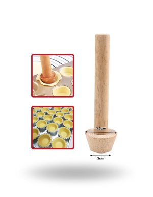 Wooden Egg Tart Press Mould (23x40x30mm)